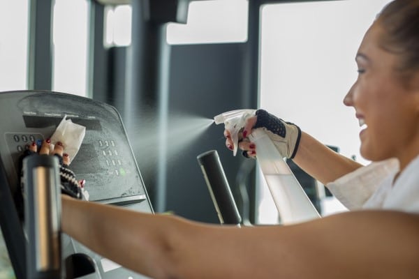 cleaning gyms